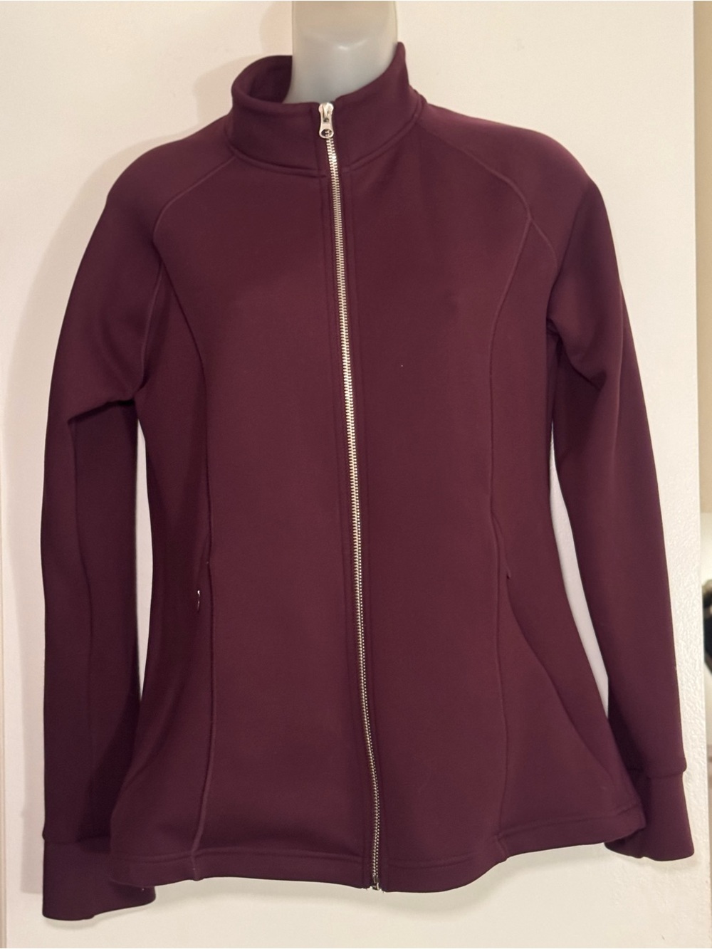 32 heat Women's Zip-Front Jacket in Deep plum